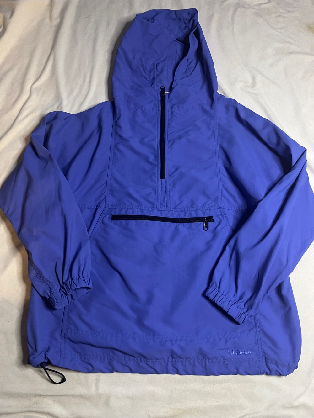 L.L.Bean Hooded Anorak Pullover Windbreaker Jacket